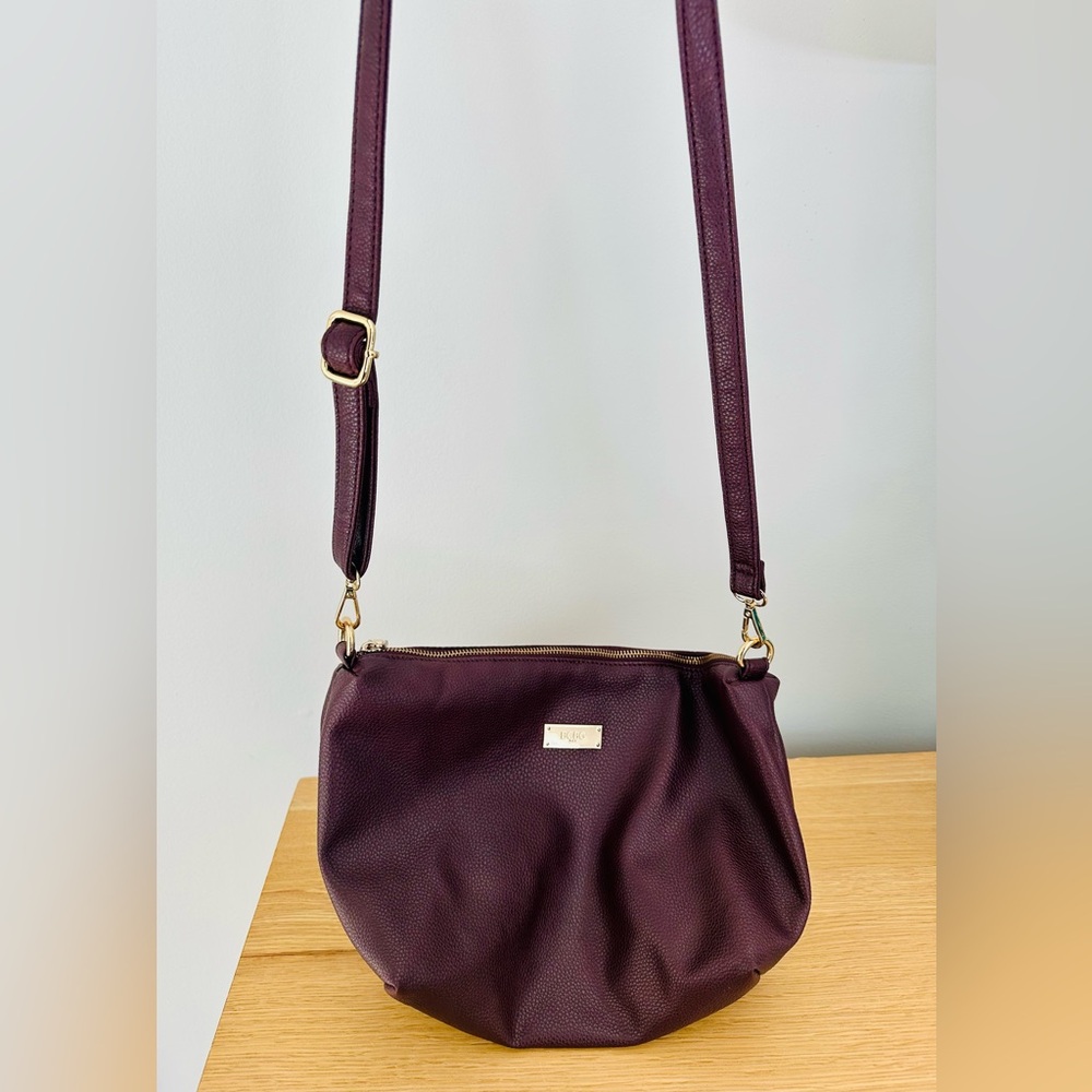 BCBG Paris burgundy cross body bag